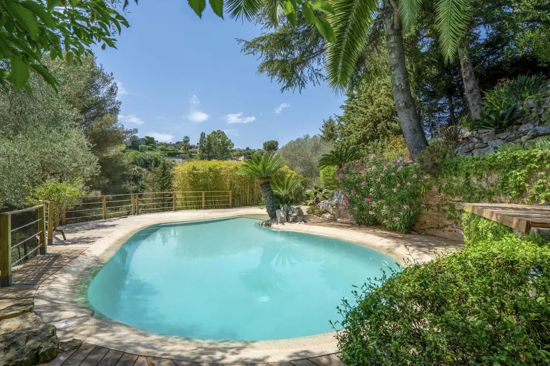 Piscine lagon de forme libre creusée à Nice