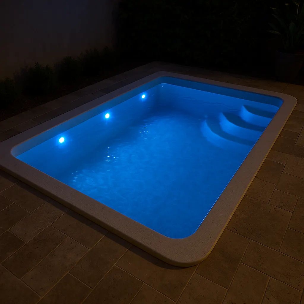 Petite piscine creusée LED 