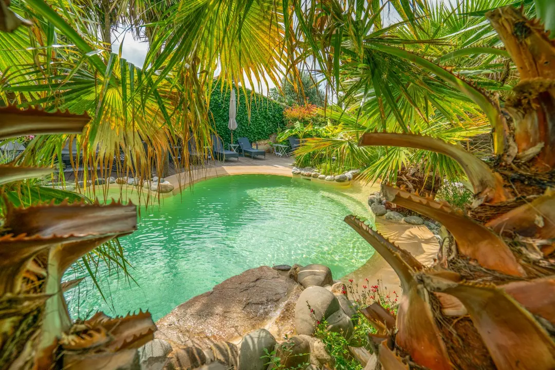 Piscine effet Lagon construite à Toulouse