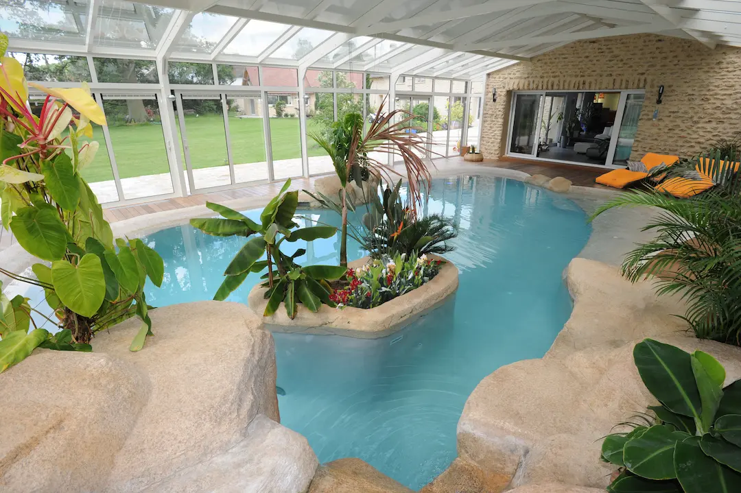 Piscine effet Lagon construite à Nice