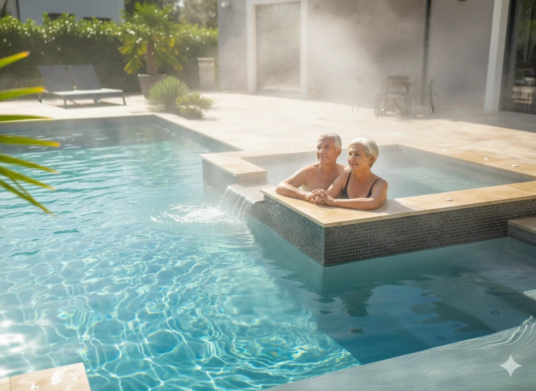 Spa et piscine à débordement